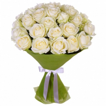 Букет из 35 белых роз "Чистое небо"